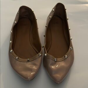 Studded Beige Flats